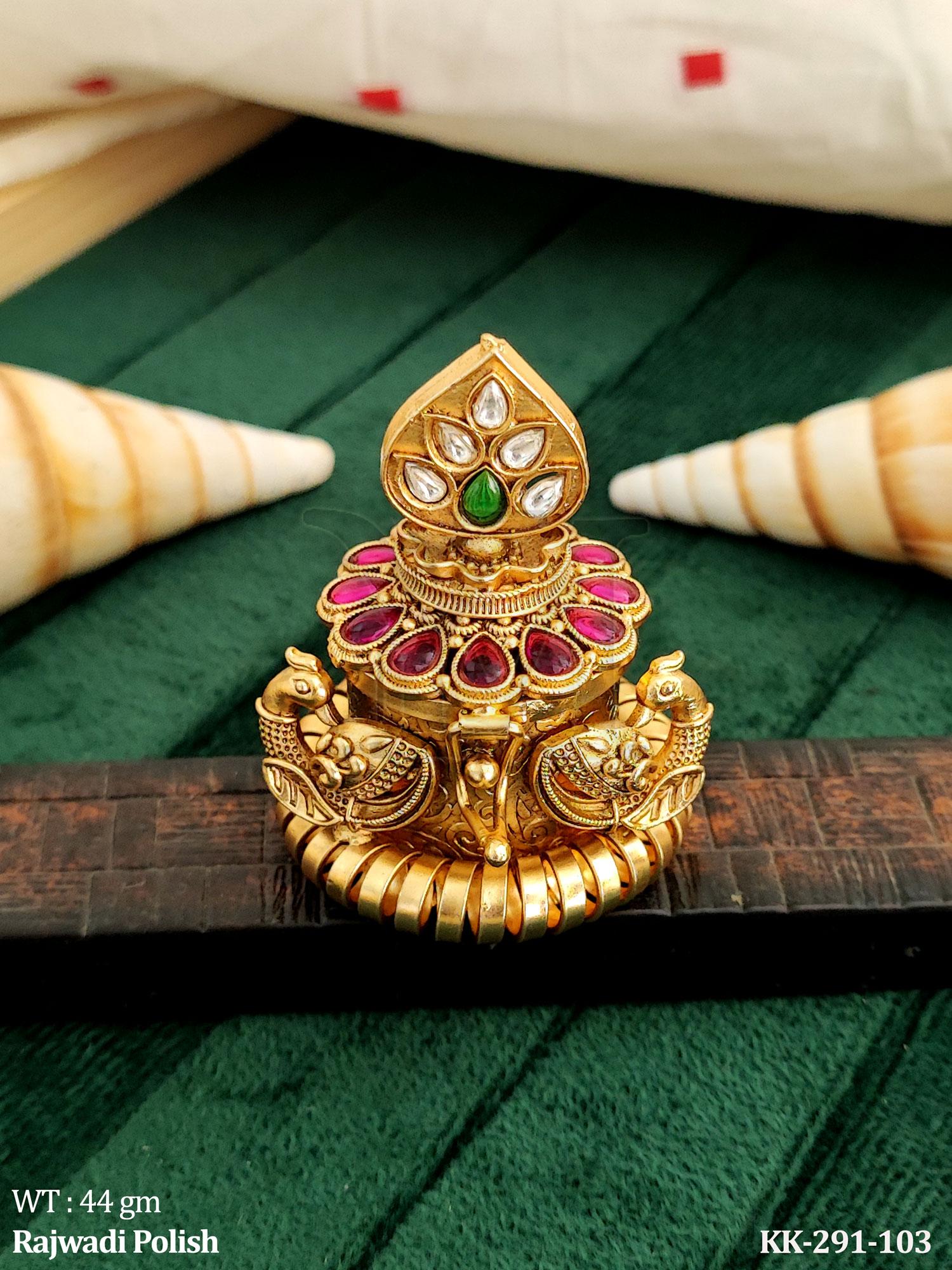 Rajwadi Polish Peacock Sindoor Box