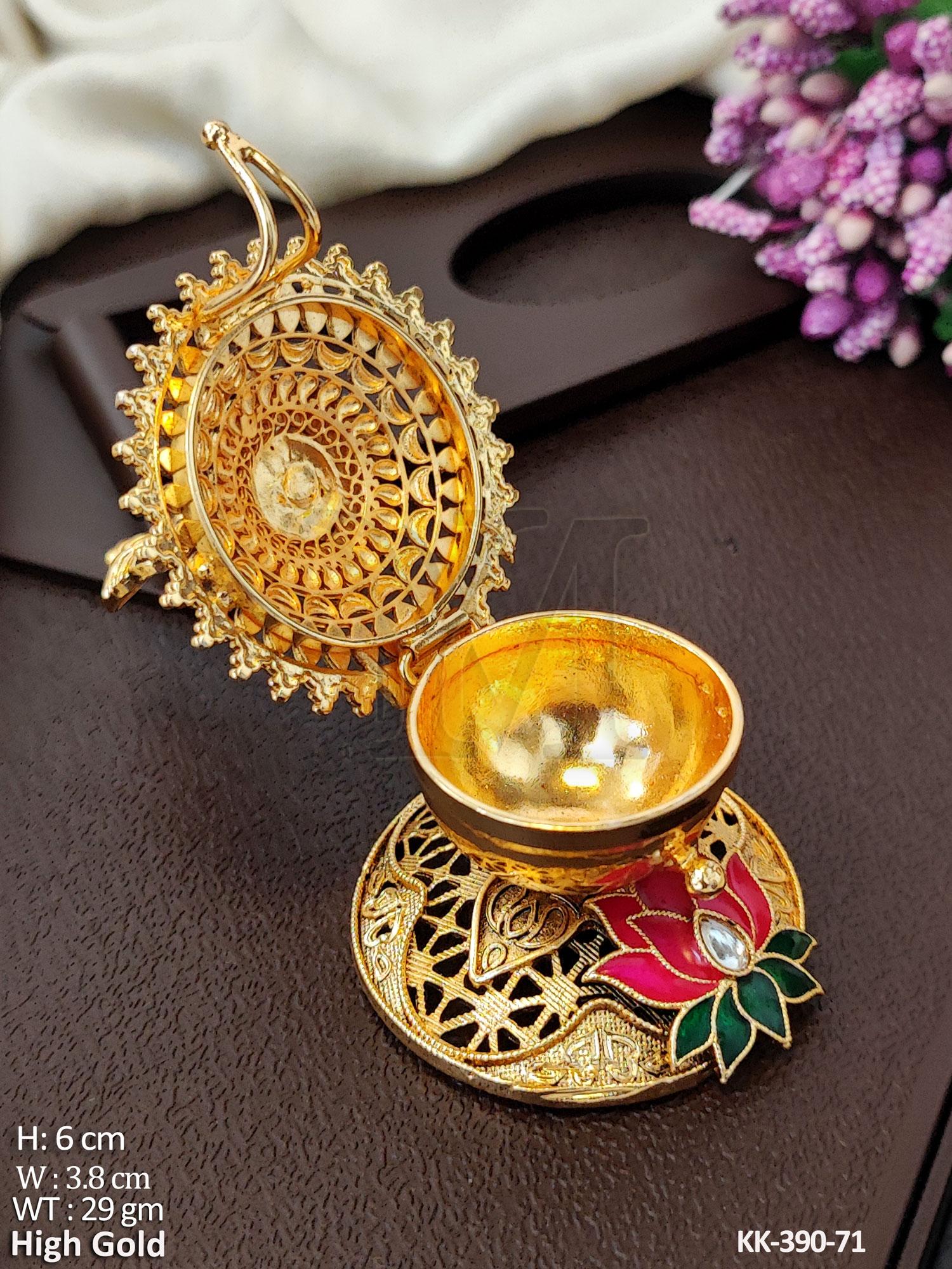 High Gold Lotus Sindoor Box