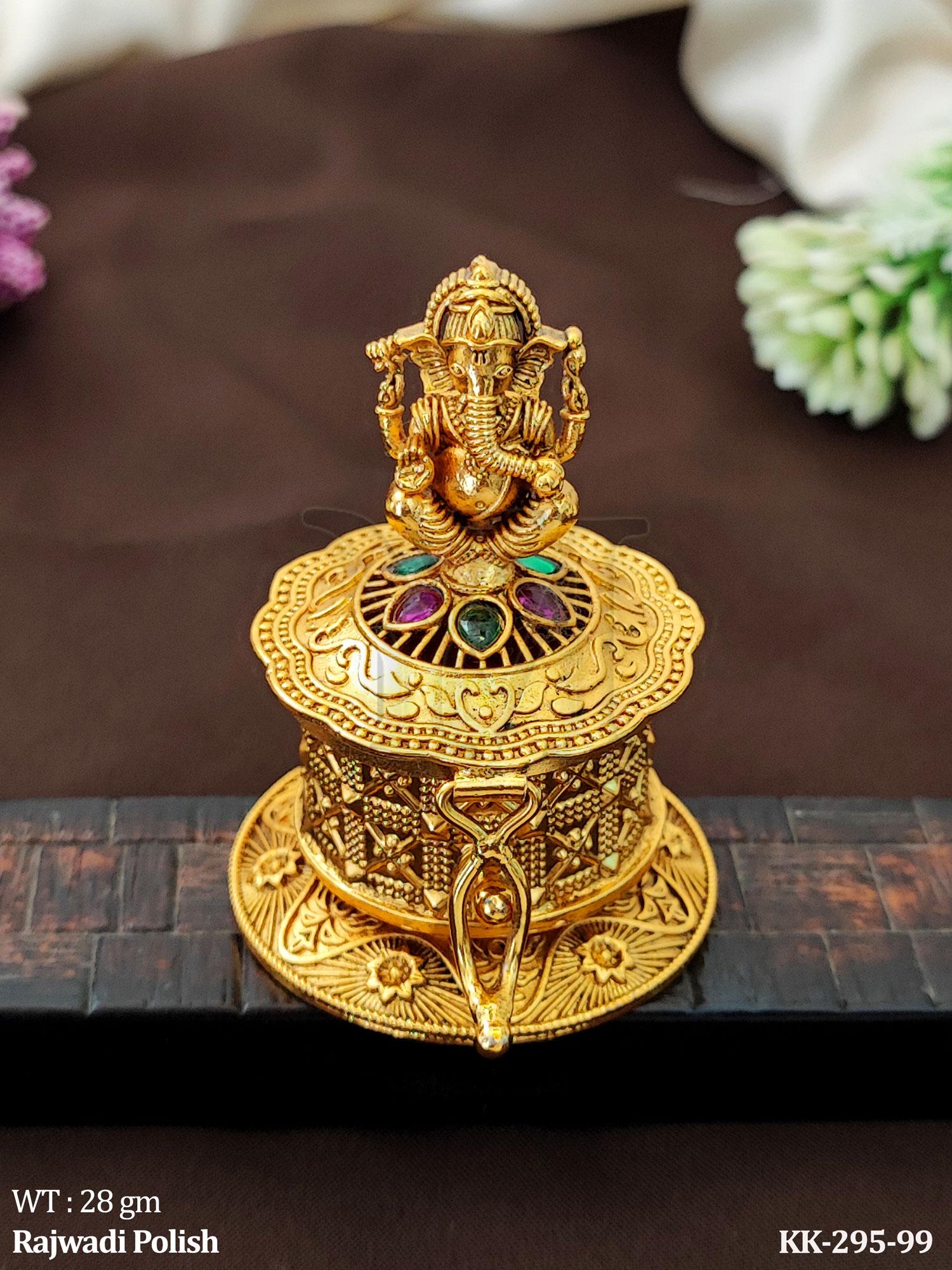 Rajwadi Polish Ganesh Sindoor Box