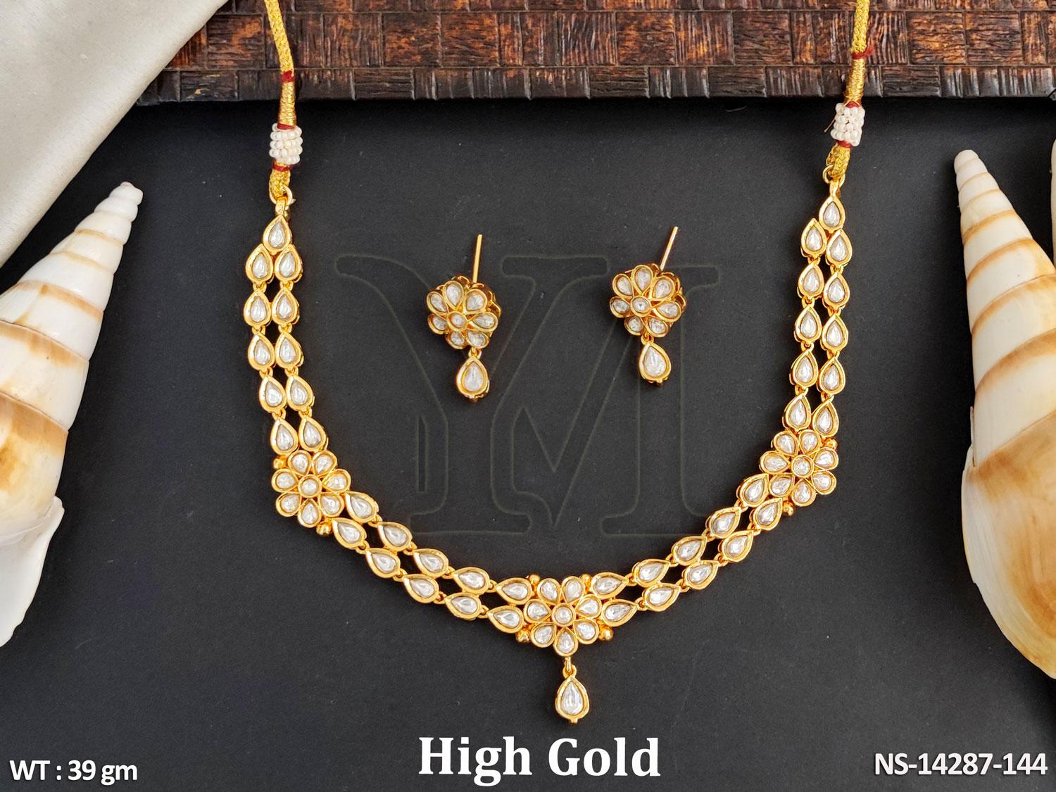 High Gold Kundan Necklace Set