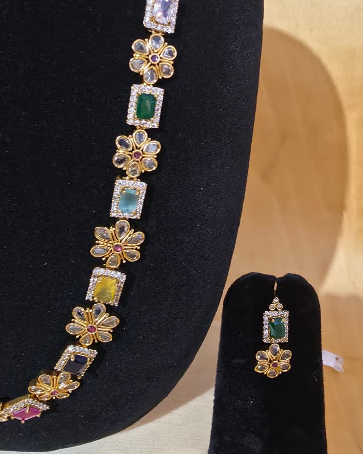 Navaratna floral long haram