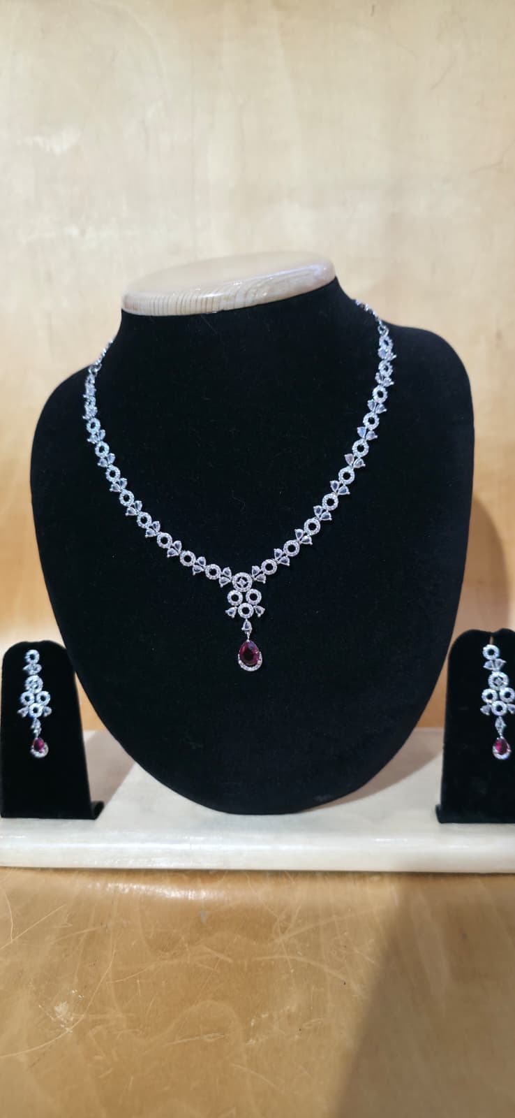 Scarlet Teardrop Statement Set