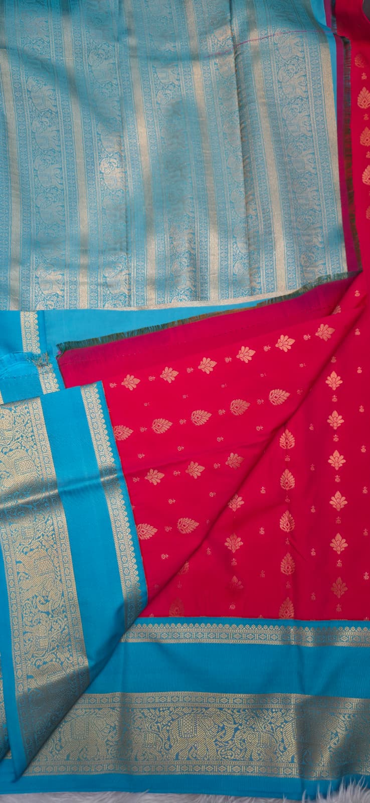 Kanjivaram semi-silk saree