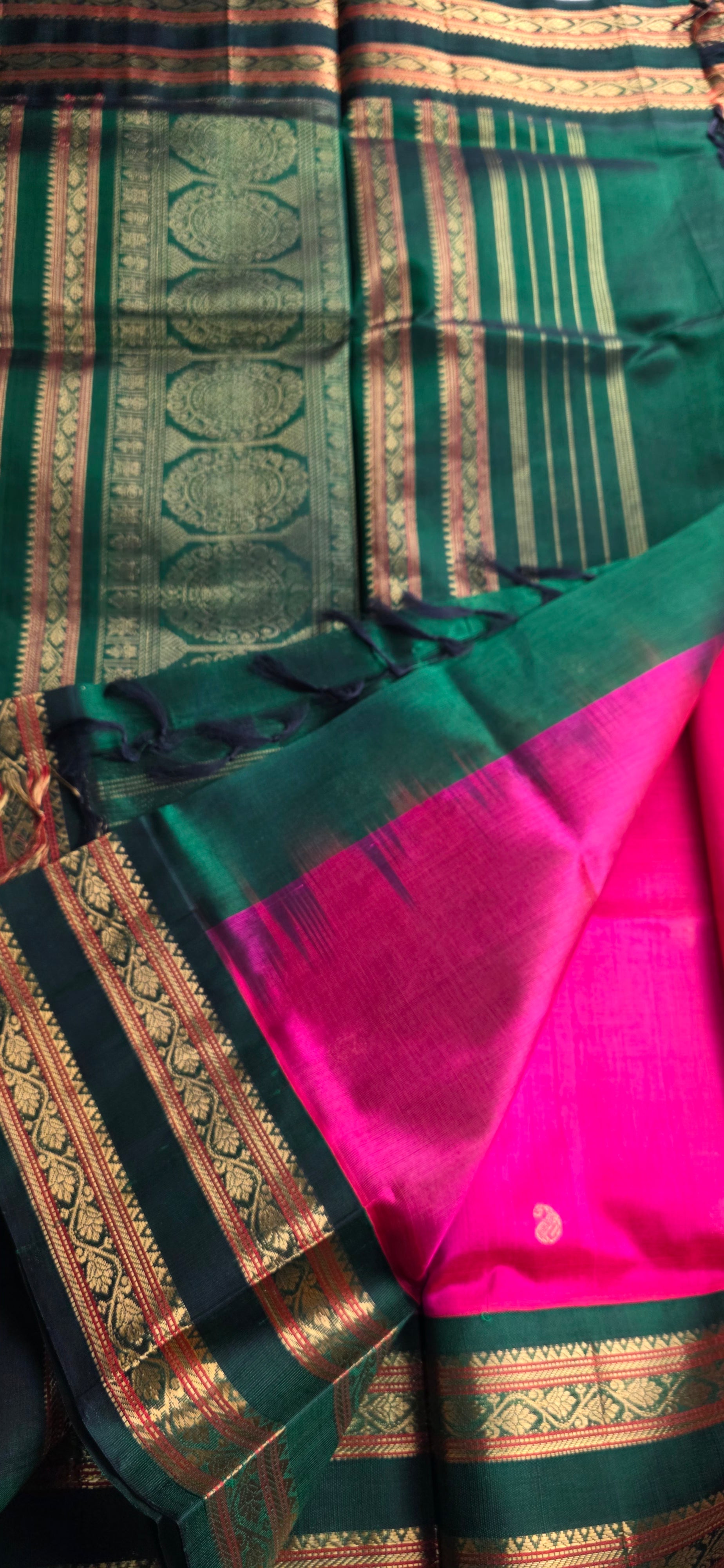 Handwoven pure kanjivaram silk cotton saree