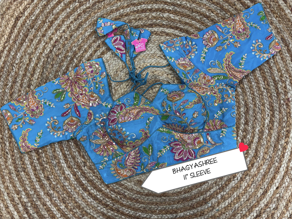 Designer Blouse – 1" Sleeve | XL (34–40 Bust)