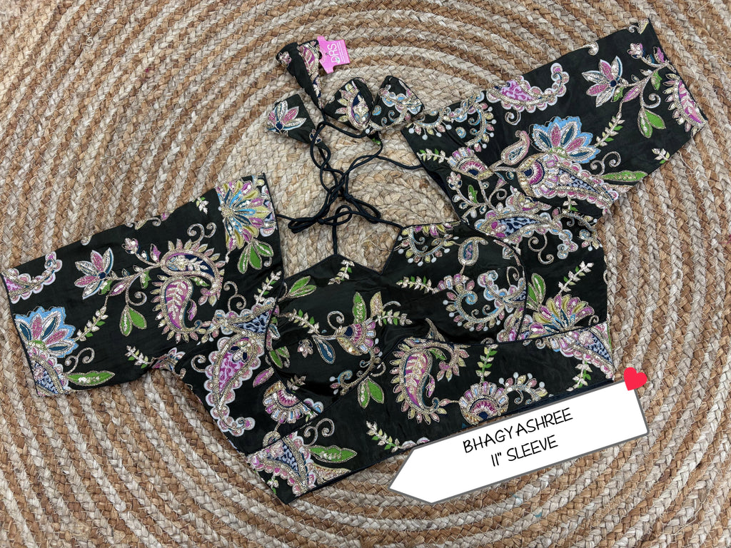 Designer Blouse – 1" Sleeve | XL (34–40 Bust)