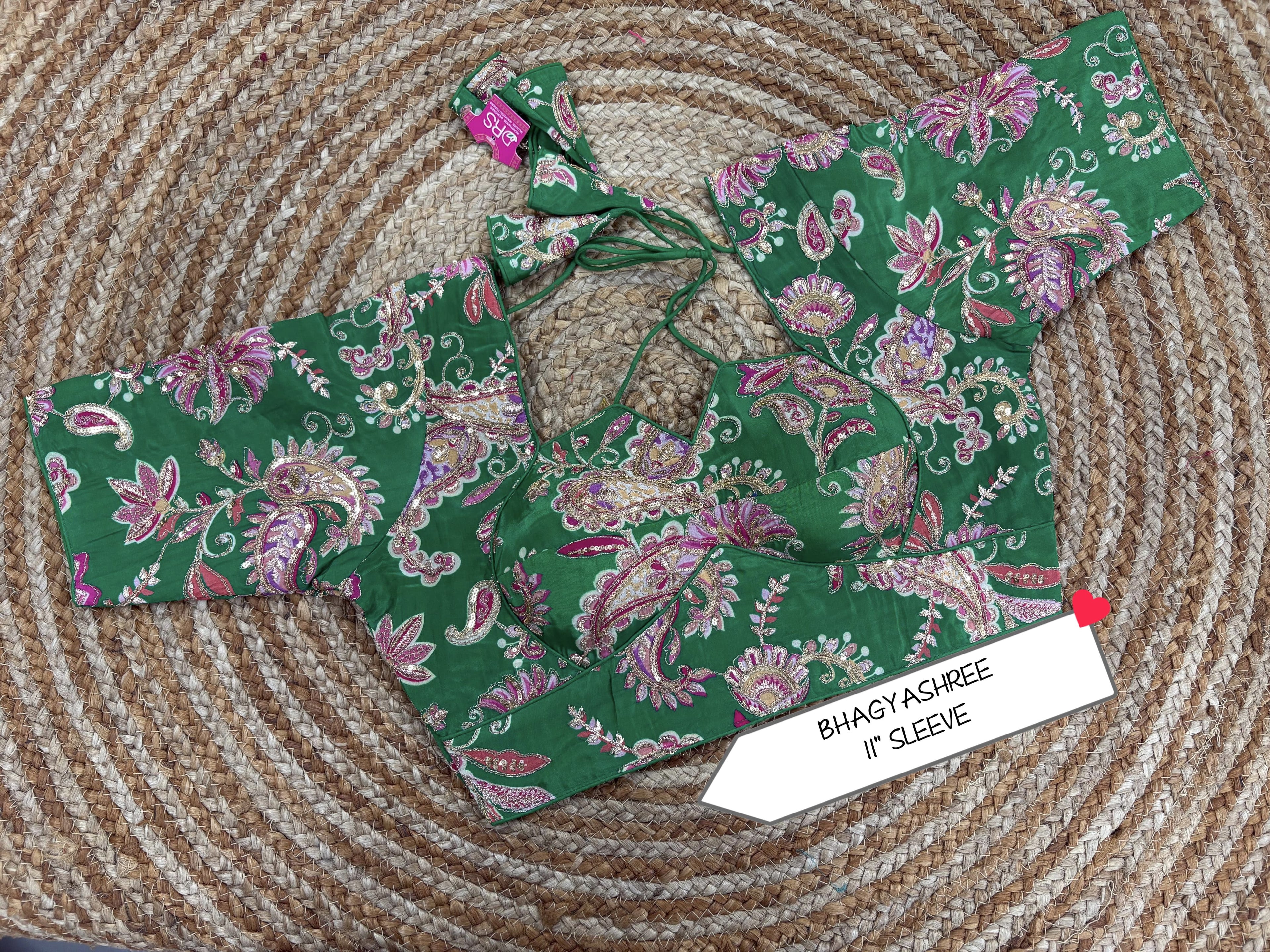 Designer Blouse – 1" Sleeve | XL (34–40 Bust)